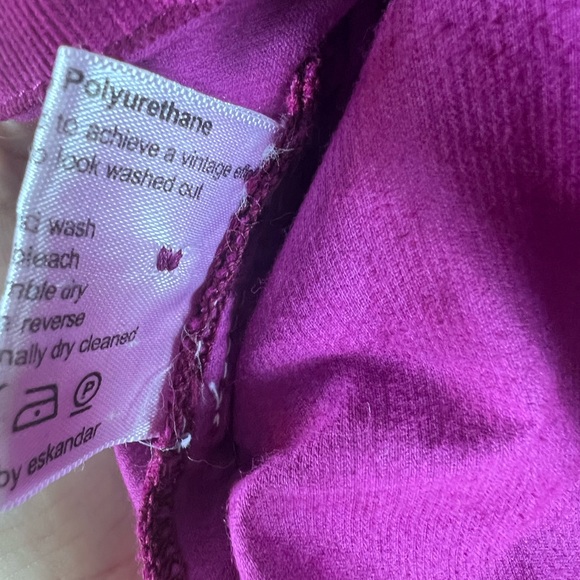 Eskandar Purple Cotton Long Sleeve Button Shirt Tunic Top Eskandar s/z0 - Picture 8 of 9